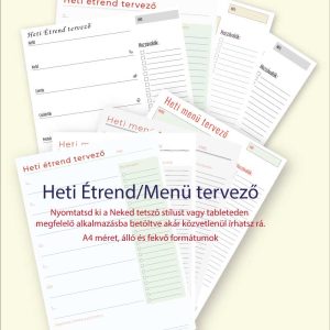 Heti étrend tervező - nyomtatható pdf